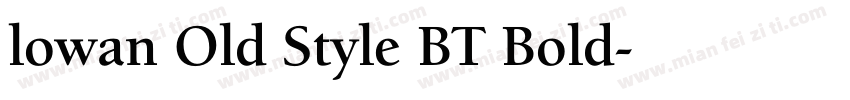 lowan Old Style BT Bold字体转换